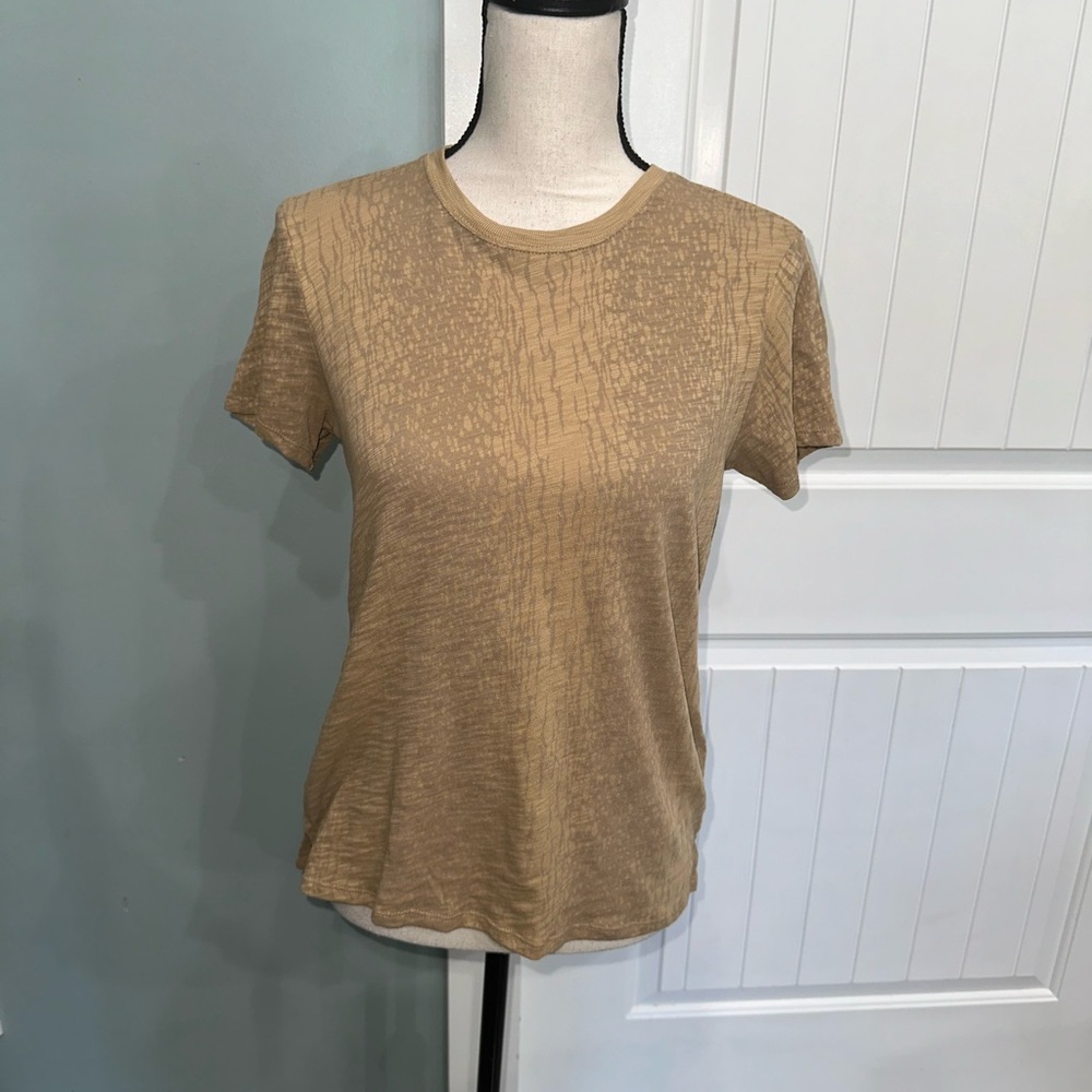 ATM Anthony Thomas Melillo Women's Short Sleeve Tee in Camel/Tan